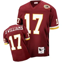 Washington Commanders Men's Authentic Red With 50TH Patch Throwback Jersey (17 Doug Williams)