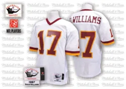 Washington Commanders Men's Authentic White With 50TH Anniversary Patch Throwback Jersey (17 Doug Williams)