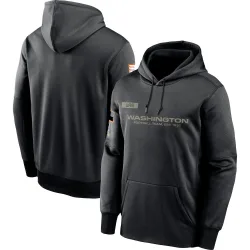 Washington Commanders Men's Black 2020 Salute to Service Sideline Performance Pullover Hoodie