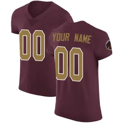 Washington Commanders Men's Elite Burgundy Alternate Vapor Untouchable Jersey (00 Custom)