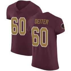 Washington Commanders Men's Elite Burgundy Alternate Vapor Untouchable Jersey (60 Michael Deiter)