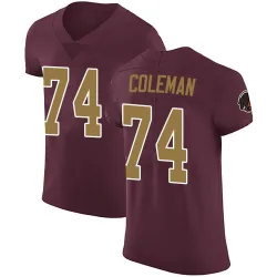 Washington Commanders Men's Elite Burgundy Alternate Vapor Untouchable Jersey (74 Brandon Coleman)