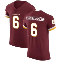 Washington Commanders Men's Elite Burgundy Team Color Vapor Untouchable Jersey (6 Noah Igbinoghene)