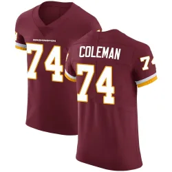Washington Commanders Men's Elite Burgundy Team Color Vapor Untouchable Jersey (74 Brandon Coleman)
