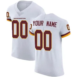 Washington Commanders Men's Elite White Vapor Untouchable Jersey (00 Custom)
