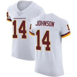 Washington Commanders Men's Elite White Vapor Untouchable Jersey (14 Josh Johnson)