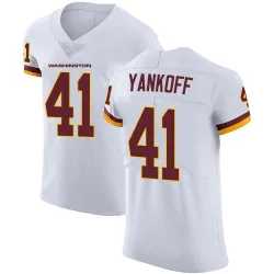 Washington Commanders Men's Elite White Vapor Untouchable Jersey (41 Colson Yankoff)