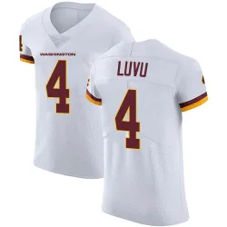 Washington Commanders Men's Elite White Vapor Untouchable Jersey (4 Frankie Luvu)