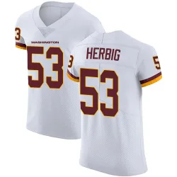 Washington Commanders Men's Elite White Vapor Untouchable Jersey (53 Nate Herbig)
