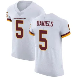 Washington Commanders Men's Elite White Vapor Untouchable Jersey (5 Jayden Daniels)