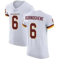 Washington Commanders Men's Elite White Vapor Untouchable Jersey (6 Noah Igbinoghene)
