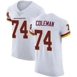 Washington Commanders Men's Elite White Vapor Untouchable Jersey (74 Brandon Coleman)