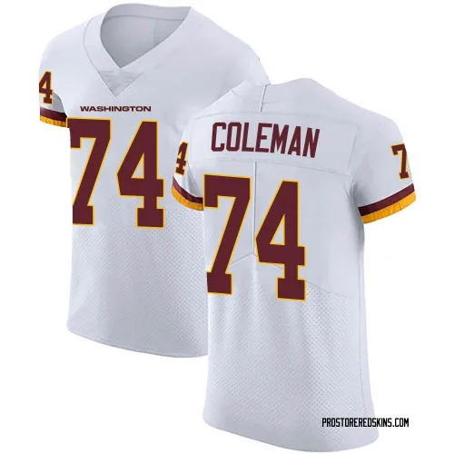 Washington Commanders Men's Elite White Vapor Untouchable Jersey (74 Brandon Coleman)