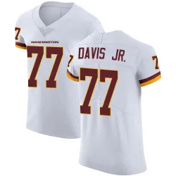 Washington Commanders Men's Elite White Vapor Untouchable Jersey (77 Carl Davis Jr.)