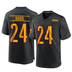 Washington Commanders Men's Game Black Alternate Jersey (24 Michael Davis)