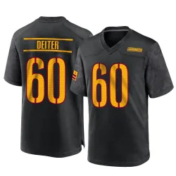 Washington Commanders Men's Game Black Alternate Jersey (60 Michael Deiter)