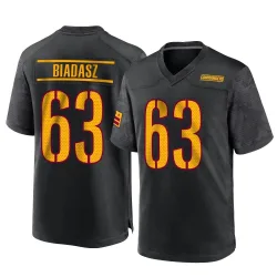 Washington Commanders Men's Game Black Alternate Jersey (63 Tyler Biadasz)