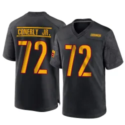Washington Commanders Men's Game Black Alternate Jersey (72 Josh Conerly Jr.)