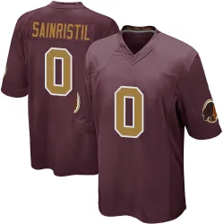 Washington Commanders Men's Game Burgundy Alternate Jersey (0 Mike Sainristil)