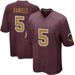 Washington Commanders Men's Game Burgundy Alternate Jersey (5 Jayden Daniels)
