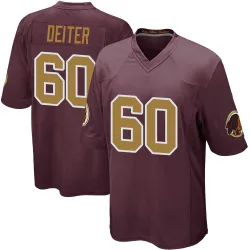 Washington Commanders Men's Game Burgundy Alternate Jersey (60 Michael Deiter)