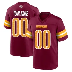 Washington Commanders Men's Game Burgundy Jersey (00 Custom)