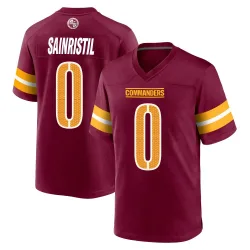Washington Commanders Men's Game Burgundy Jersey (0 Mike Sainristil)