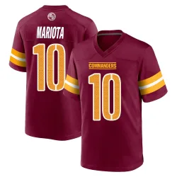 Washington Commanders Men's Game Burgundy Jersey (10 Marcus Mariota)