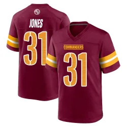 Washington Commanders Men's Game Burgundy Jersey (31 Jonathan Jones)