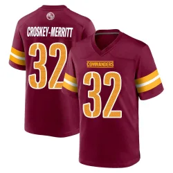 Washington Commanders Men's Game Burgundy Jersey (32 Jacory Croskey-Merritt)