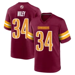 Washington Commanders Men's Game Burgundy Jersey (34 Michael Wiley)