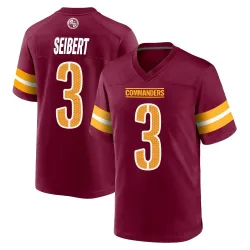 Washington Commanders Men's Game Burgundy Jersey (3 Austin Seibert)