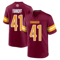 Washington Commanders Men's Game Burgundy Jersey (41 Colson Yankoff)