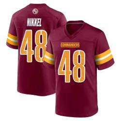 Washington Commanders Men's Game Burgundy Jersey (48 Ben Nikkel)