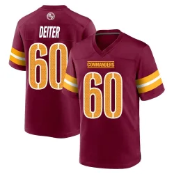 Washington Commanders Men's Game Burgundy Jersey (60 Michael Deiter)