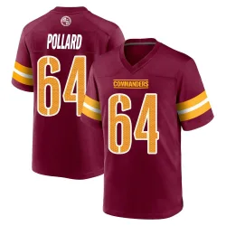 Washington Commanders Men's Game Burgundy Jersey (64 Norell Pollard)