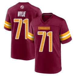 Washington Commanders Men's Game Burgundy Jersey (71 Andrew Wylie)