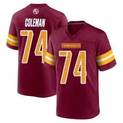 Washington Commanders Men's Game Burgundy Jersey (74 Brandon Coleman)