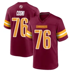 Washington Commanders Men's Game Burgundy Jersey (76 Sam Cosmi)
