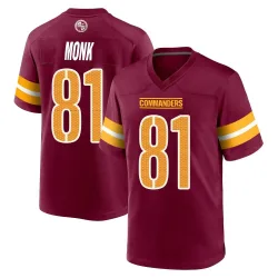 Washington Commanders Men's Game Burgundy Jersey (81 Art Monk)