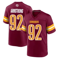 Washington Commanders Men's Game Burgundy Jersey (92 Dorance Armstrong)