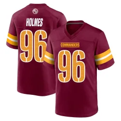 Washington Commanders Men's Game Burgundy Jersey (96 Jalyn Holmes)
