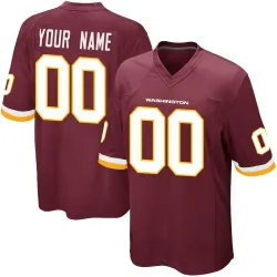 Washington Commanders Men's Game Burgundy Team Color Jersey (00 Custom)