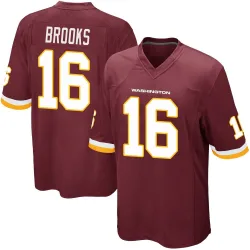 Washington Commanders Men's Game Burgundy Team Color Jersey (16 Ja'Corey Brooks)