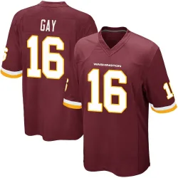 Washington Commanders Men's Game Burgundy Team Color Jersey (16 Matt Gay)