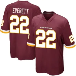 Washington Commanders Men's Game Burgundy Team Color Jersey (22 Deshazor Everett)