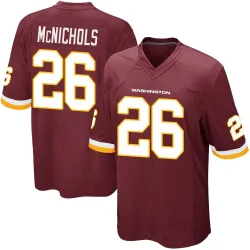 Washington Commanders Men's Game Burgundy Team Color Jersey (26 Jeremy McNichols)