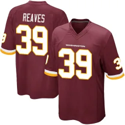 Washington Commanders Men's Game Burgundy Team Color Jersey (39 Jeremy Reaves)