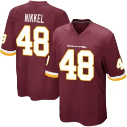 Washington Commanders Men's Game Burgundy Team Color Jersey (48 Ben Nikkel)
