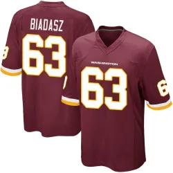 Washington Commanders Men's Game Burgundy Team Color Jersey (63 Tyler Biadasz)